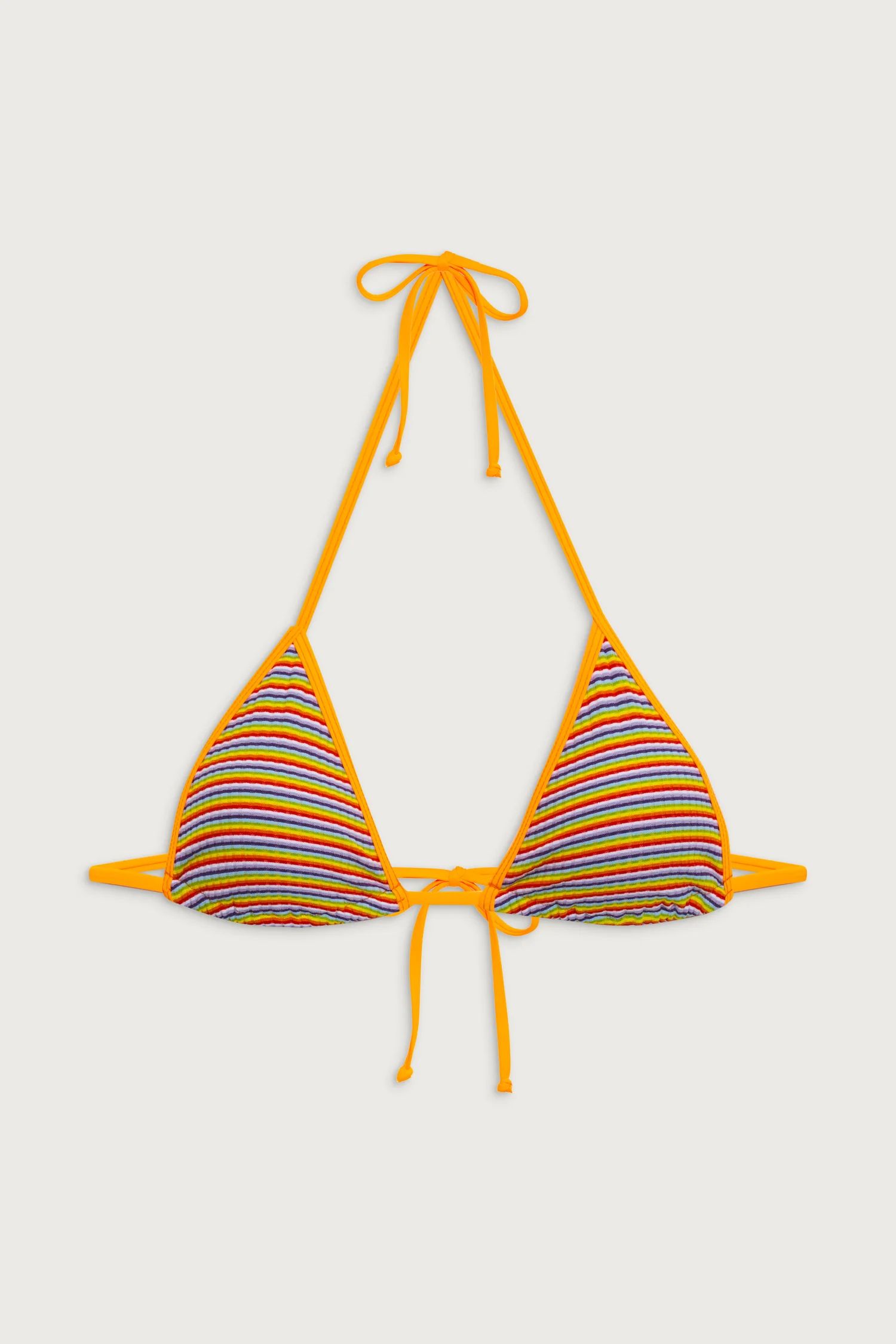 Nick Striped Triangle Bikini Top | Frankies Bikinis