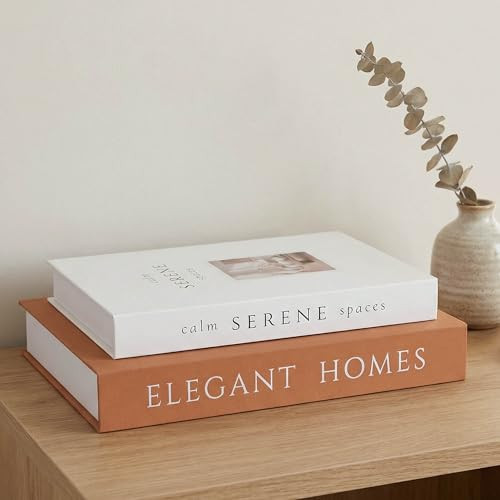 Aesthetic Decorative Books Set of 2 Faux Book for Coffee Table Decor | Amazon (US)