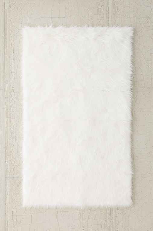 Faux Sheep Skin Rug,WHITE,3X5 | Urban Outfitters US
