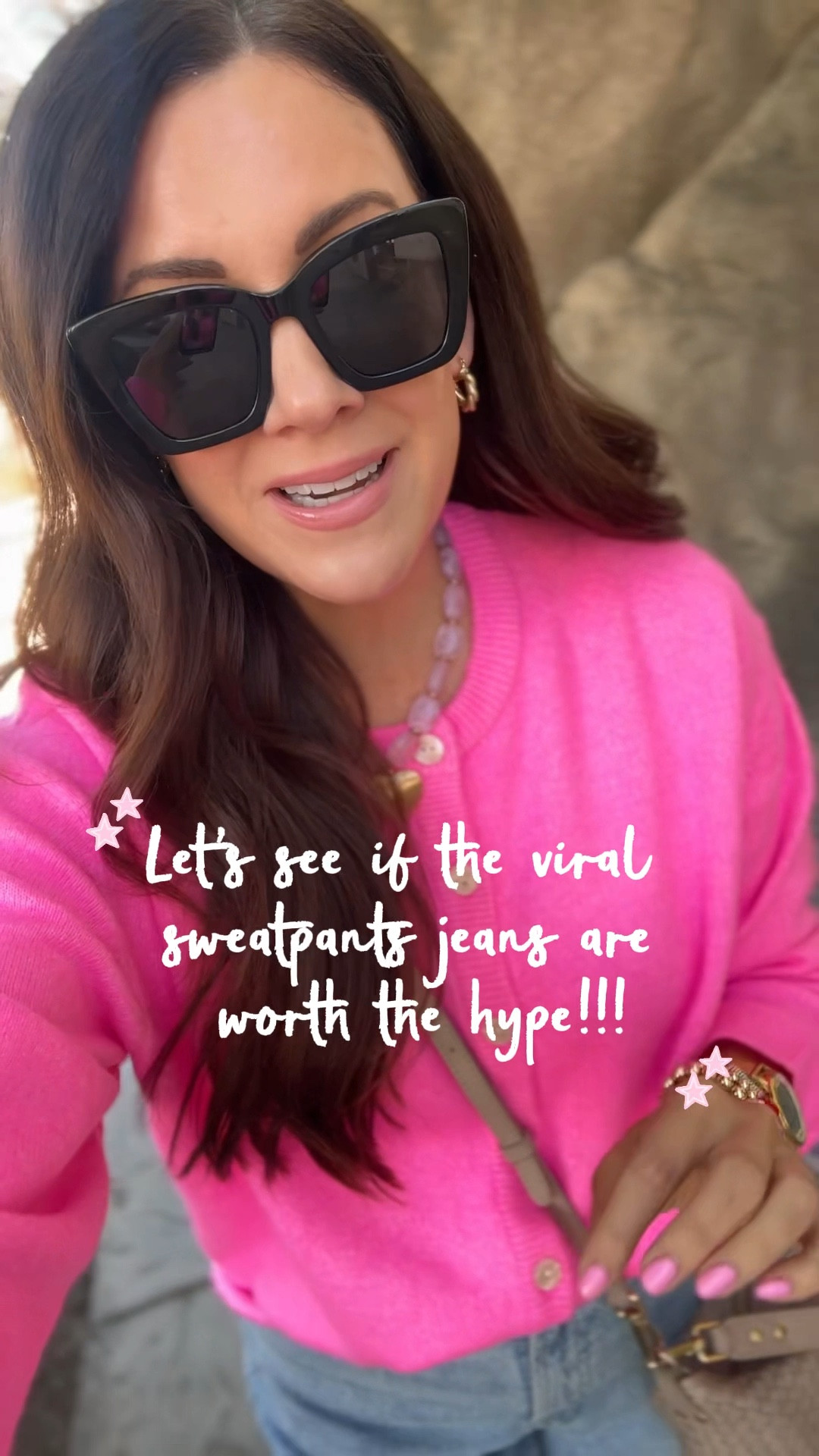 Comment DETAILS to shop💕Viral sweatpant jeans have been restocked, are 40% off & I had to see if they are worth the hype👏🏻 totally looks like regular jeans with the ultimate comfort! Will you be trying them?!
.
.
SIZING-
Wearing a 4 in black
2 in light wash—which is what I got! If you’re between go down 
Medium cardigan
.
.
#gapfactory 

#LTKSaleAlert #LTKSeasonal