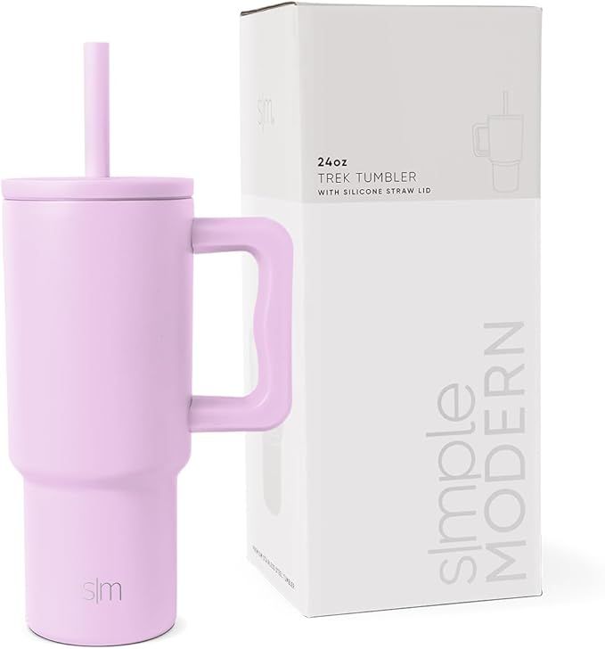 24oz Kids Tumbler with Straw Lid by Simple Modern - Spill/Leak Proof, Stainless Steel Bottle, Ele... | Amazon (US)