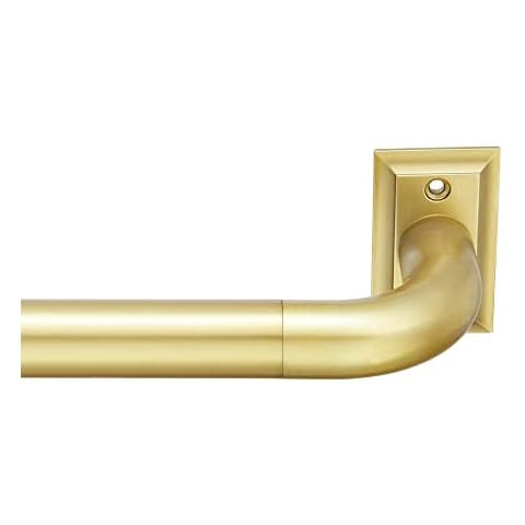 Meriville 1-Inch Diameter Wrap Around Blackout Curtain Rod, 48-Inch to 84-Inch, Black Finish | Amazon (US)