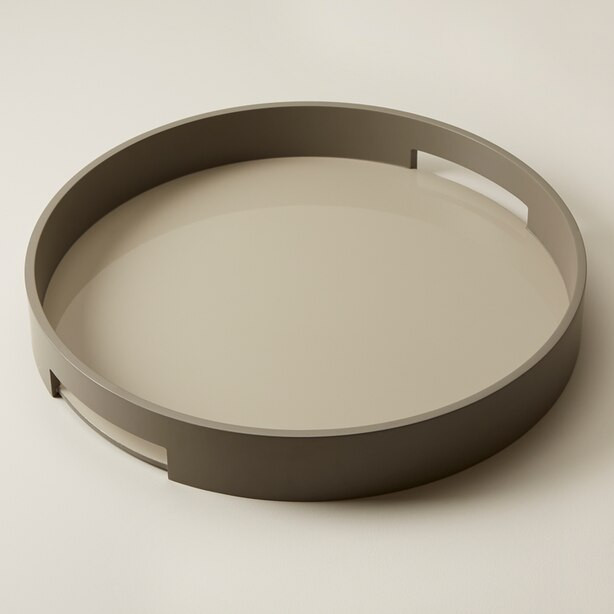 LARGE ROUND LACQUER TRAY, SAHARA | Indigo (CA)