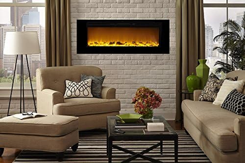 Touchstone 80011 - The Sideline Electric Fireplace - 60 Inch Wide - in Wall Recessed - 5 Flame Se... | Amazon (US)