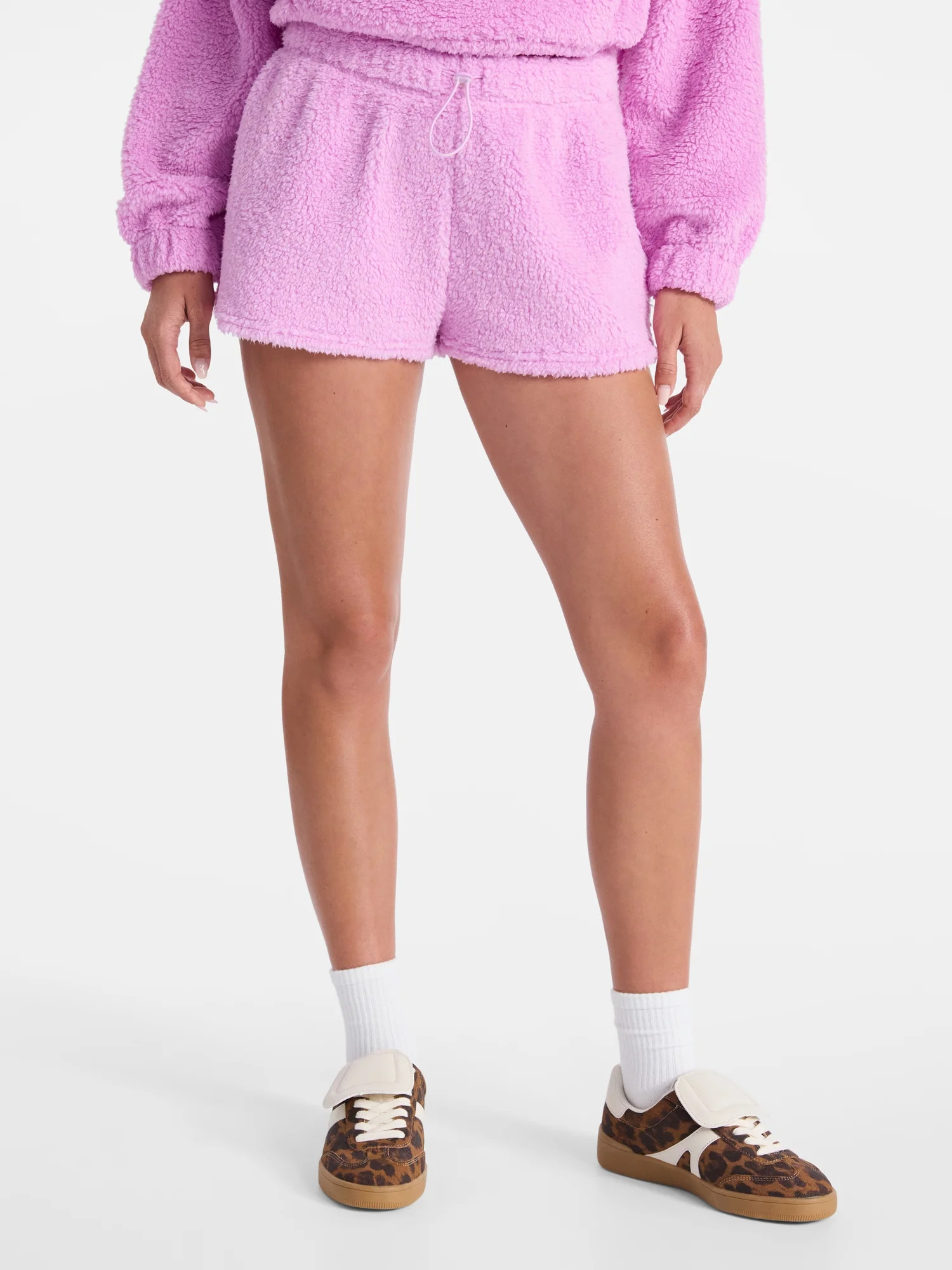 No Boundaries Plush Bungee Cord Shorts, Women's - Walmart.com | Walmart (US)