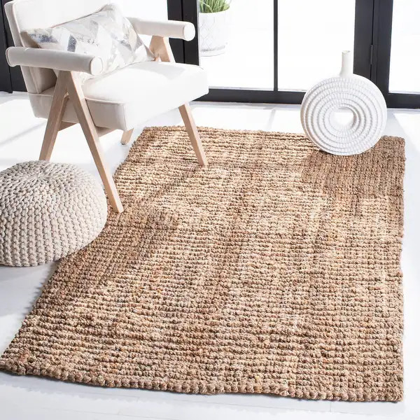 Safavieh Handmade Natural Fiber Jerneja Solid Chunky Jute Rug - 8' x 10' - Natural | Bed Bath & Beyond