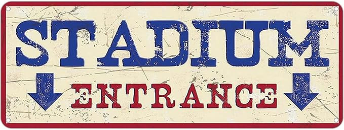 BAYABU Stadium Entrance Metal Sign Sports Stadium Football Baseball Man Cave Game Room Family Roo... | Amazon (US)