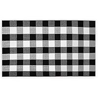 LILI REY Black and White Checkered Rug - Premium 3' x 5' Buffalo Plaid Outdoor Rug - Front Porch ... | Amazon (US)