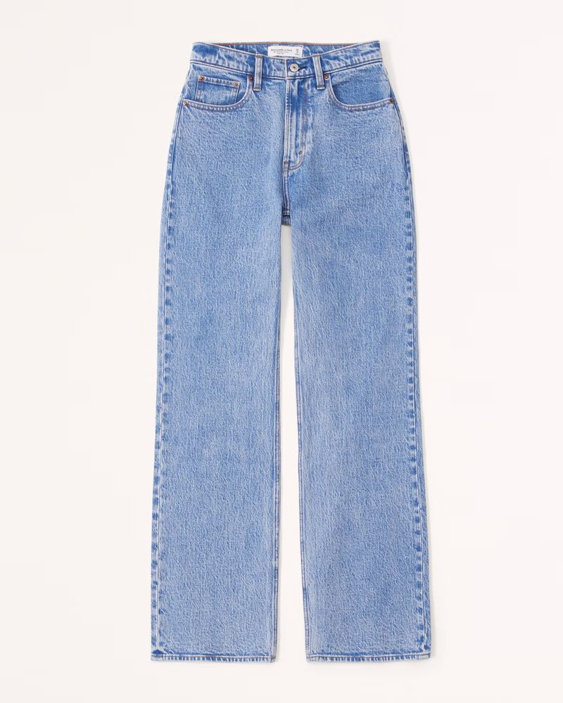 Women's Curve Love High Rise 90s Relaxed Jean | Women's Clearance | Abercrombie.com | Abercrombie & Fitch (US)