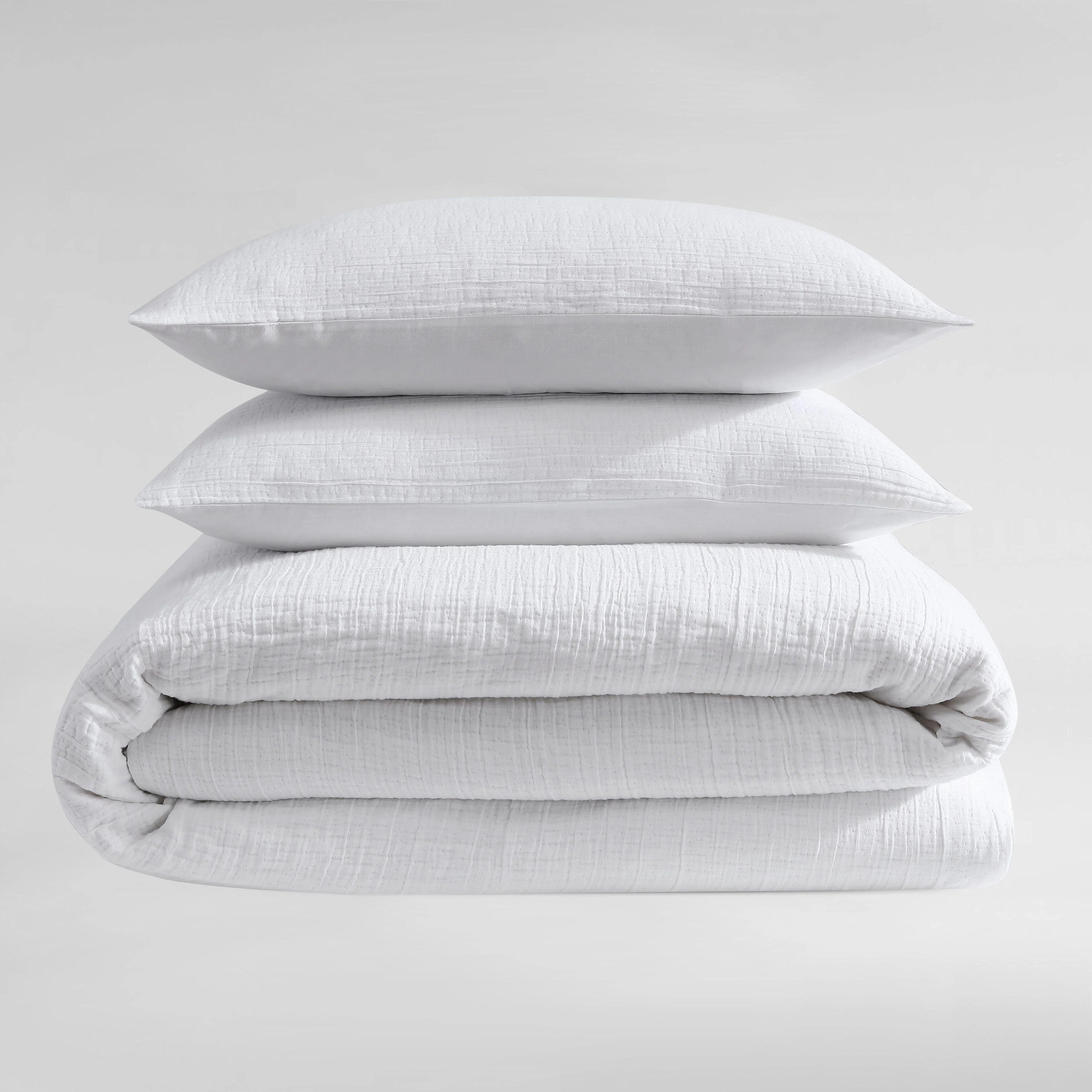 Calvin Klein Washed Texture Solid Cotton Duvet Cover Set & Reviews | Wayfair | Wayfair North America