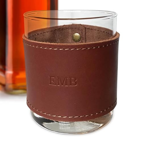 Northwind Supply Premium Leather Rocks Glasses Sleeve – Elegant Insulated Whiskey Glass - Engraved Bar Drinkware Bourbon Glasses – Made in USA Customized Whiskey Glass – Great Gifts for Men & Women | Amazon (US)