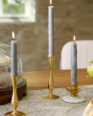 Eden Solid Brass Tulip Taper Holder | Magnolia
