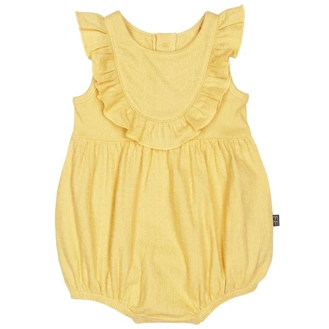 Modern Moments By Gerber Baby Girl Bubble Romper with Flutter Sleeves, Sizes 0/3 Months - 24 Mont... | Walmart (US)