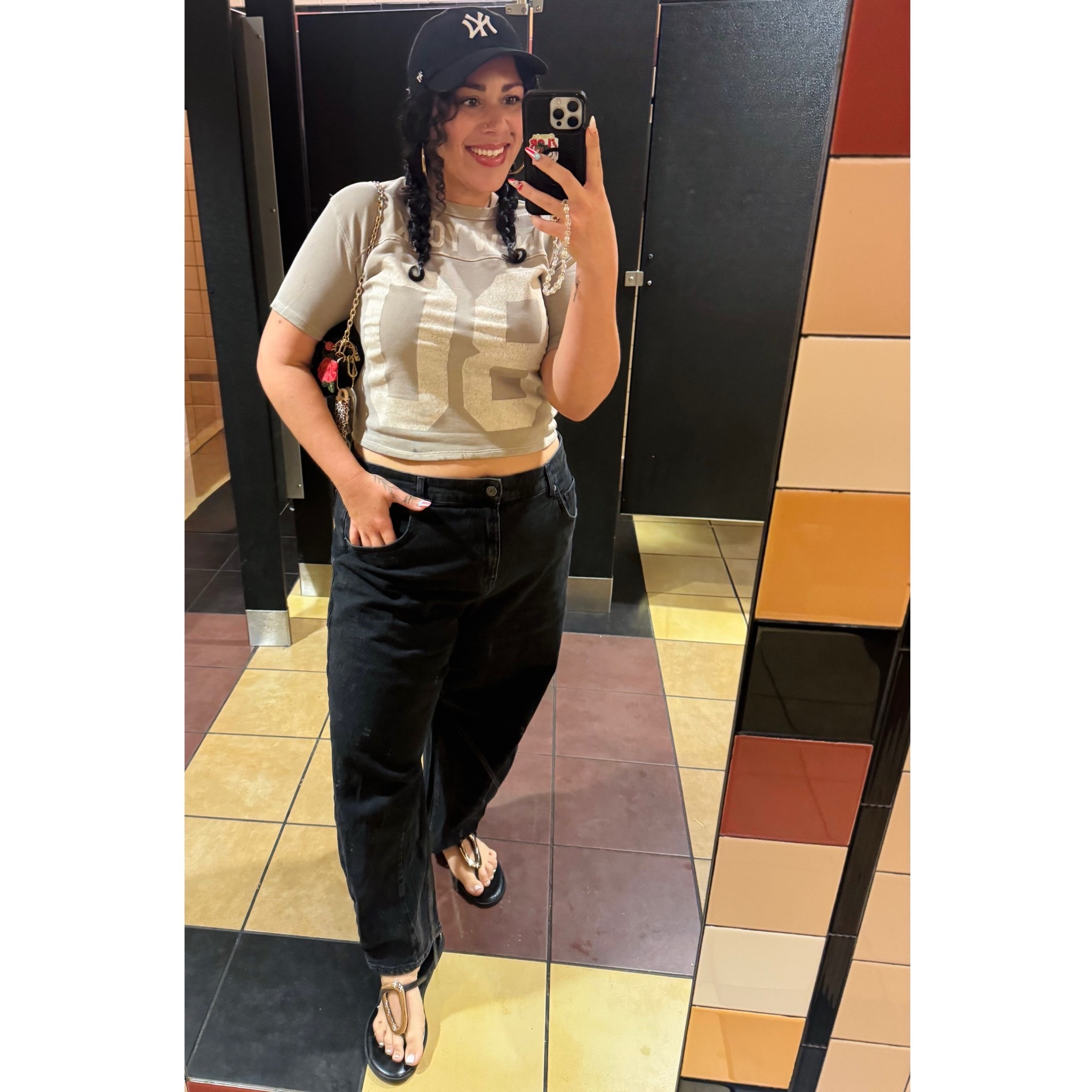 Wearing size small shirt. It’s oversized. And size 18 jeans! 

@Torrid @Target #style #plussize #midsize #outfits
