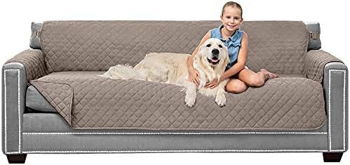 Sofa Shield Patented Couch Covers, Reversible Tear and Stain Resistant Slipcover, Quilted Microfi... | Amazon (US)