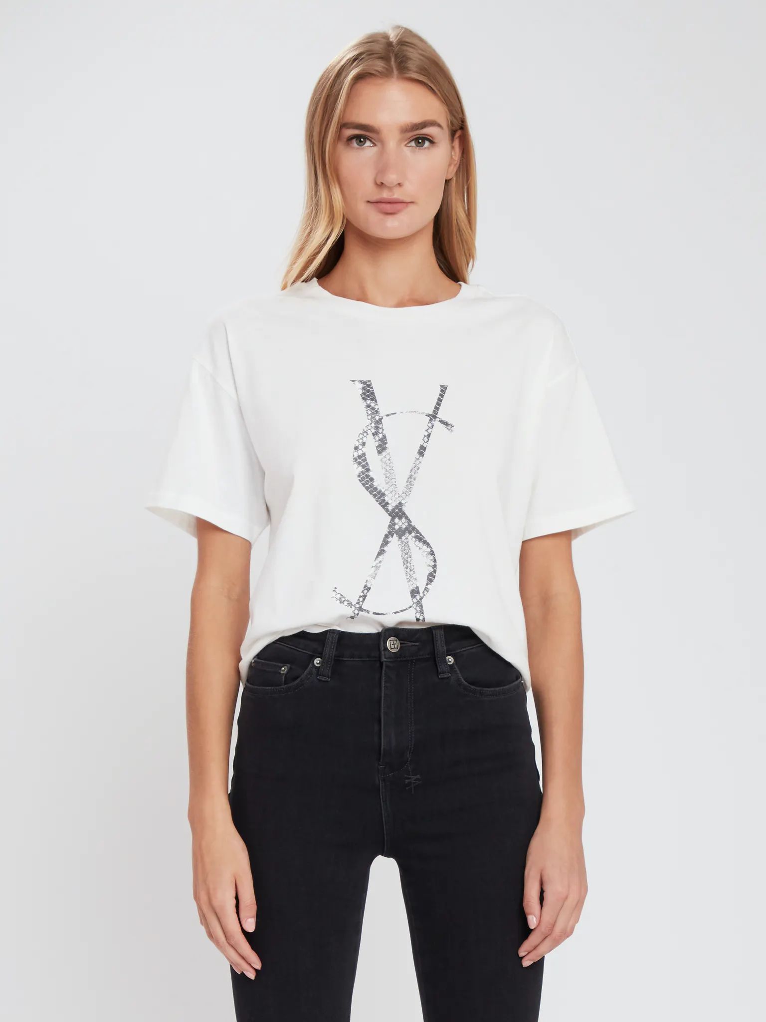 Snake Dollar Short Sleeve Crop T-Shirt | Verishop