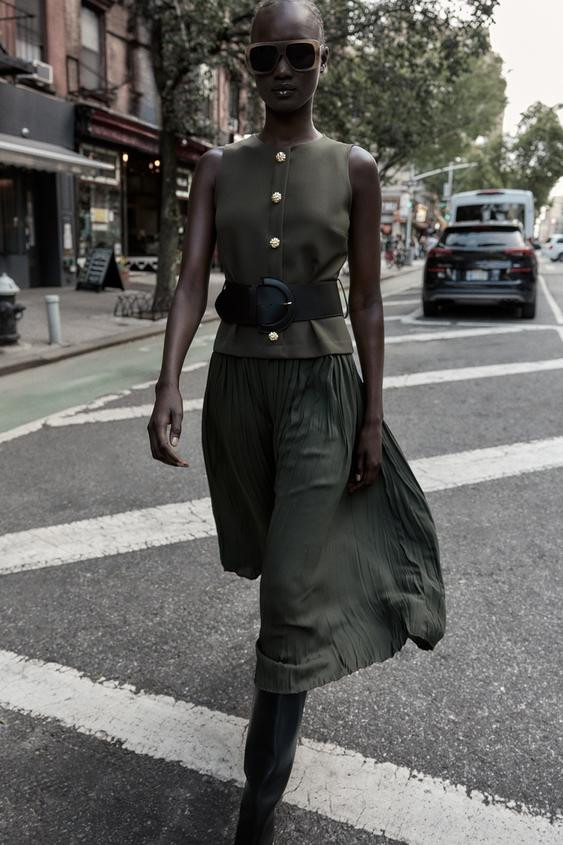 BELTED MIDI DRESS | Zara US