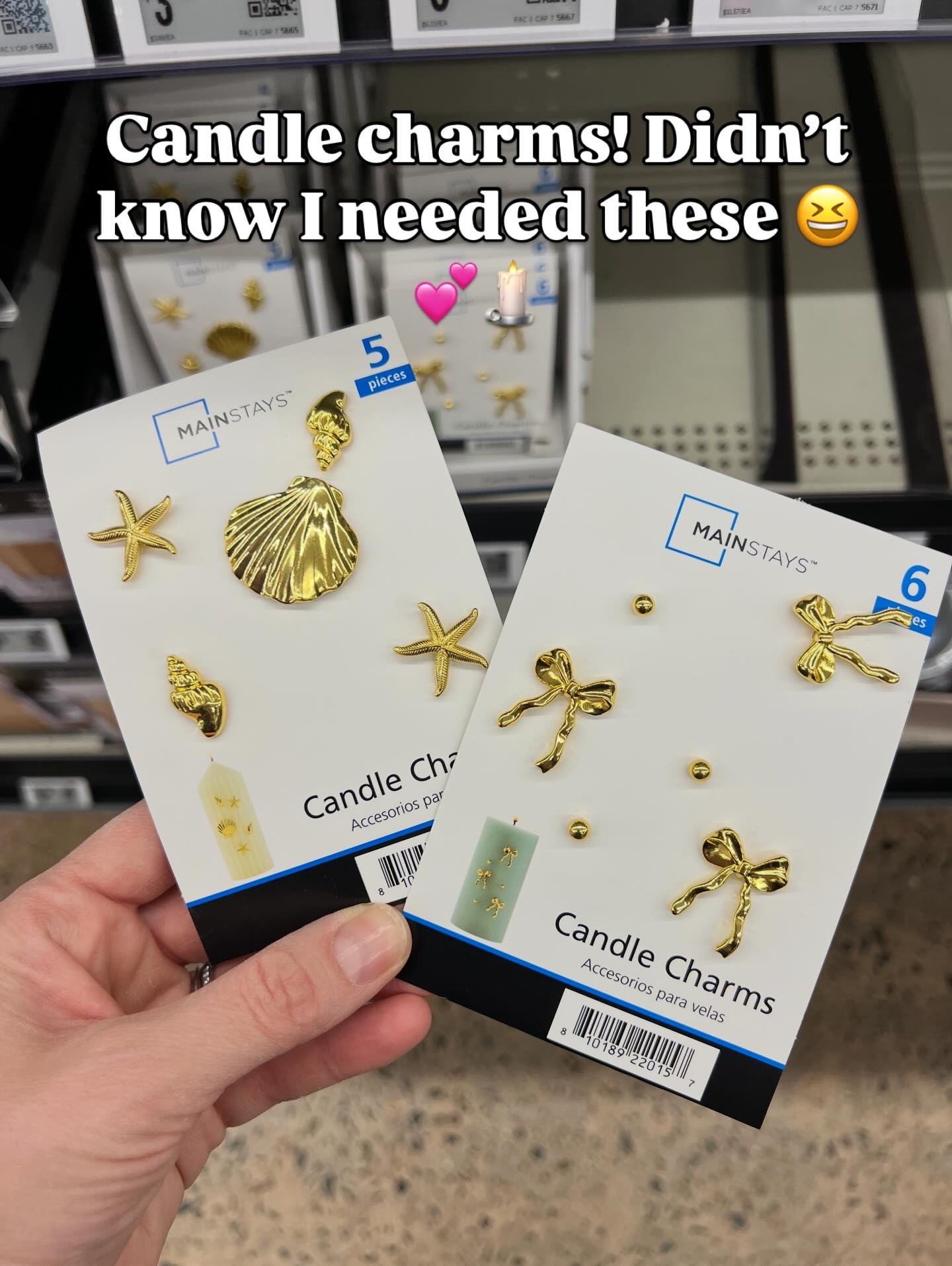 Candle charms! Makes me think you could use any old stud earrings for this too. 