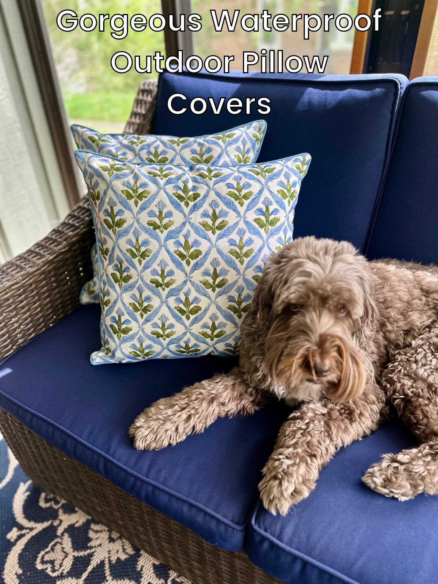 So excited to freshen up the patio with new outdoor pillow covers. These are waterproof (and the inserts I used are water-resistant) and BEAUTIFUL! The quality is fantastic! Nice seams, straight lines/patterns at the edges….very impressed! They come in multiple colors so you’re sure to find a set that works for your outdoor furniture. 

#LTKHome #LTKFindsUnder50 #LTKSeasonal