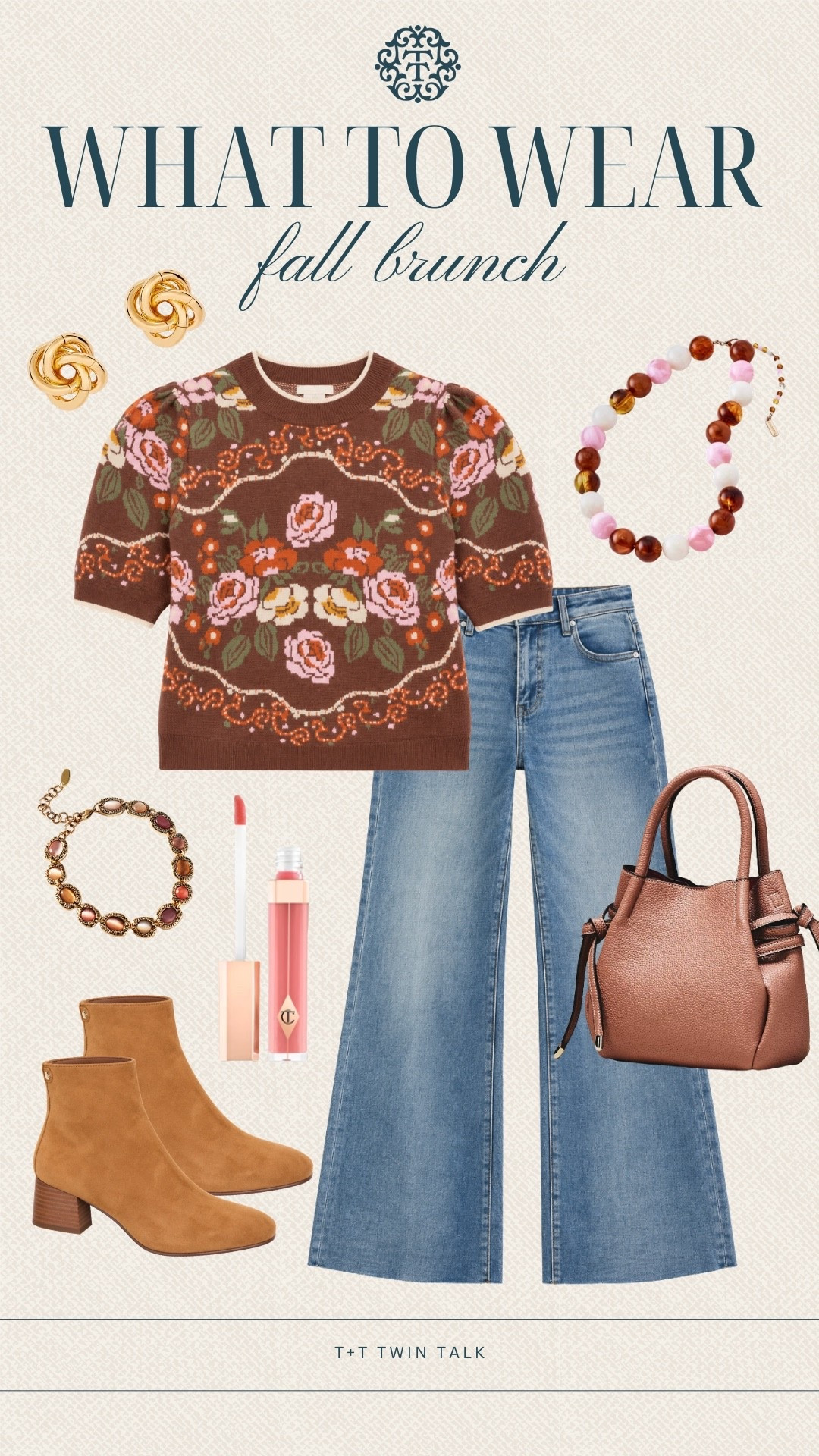 T+T, what to wear! This Social Threads sweater with flared jeans and brown boots is such a cute choice for a fall brunch. I’d wear this for brunch with the girls, a weekend shopping trip, or a casual lunch date.

#LTKSeasonal #LTKOver40 #LTKMidsize