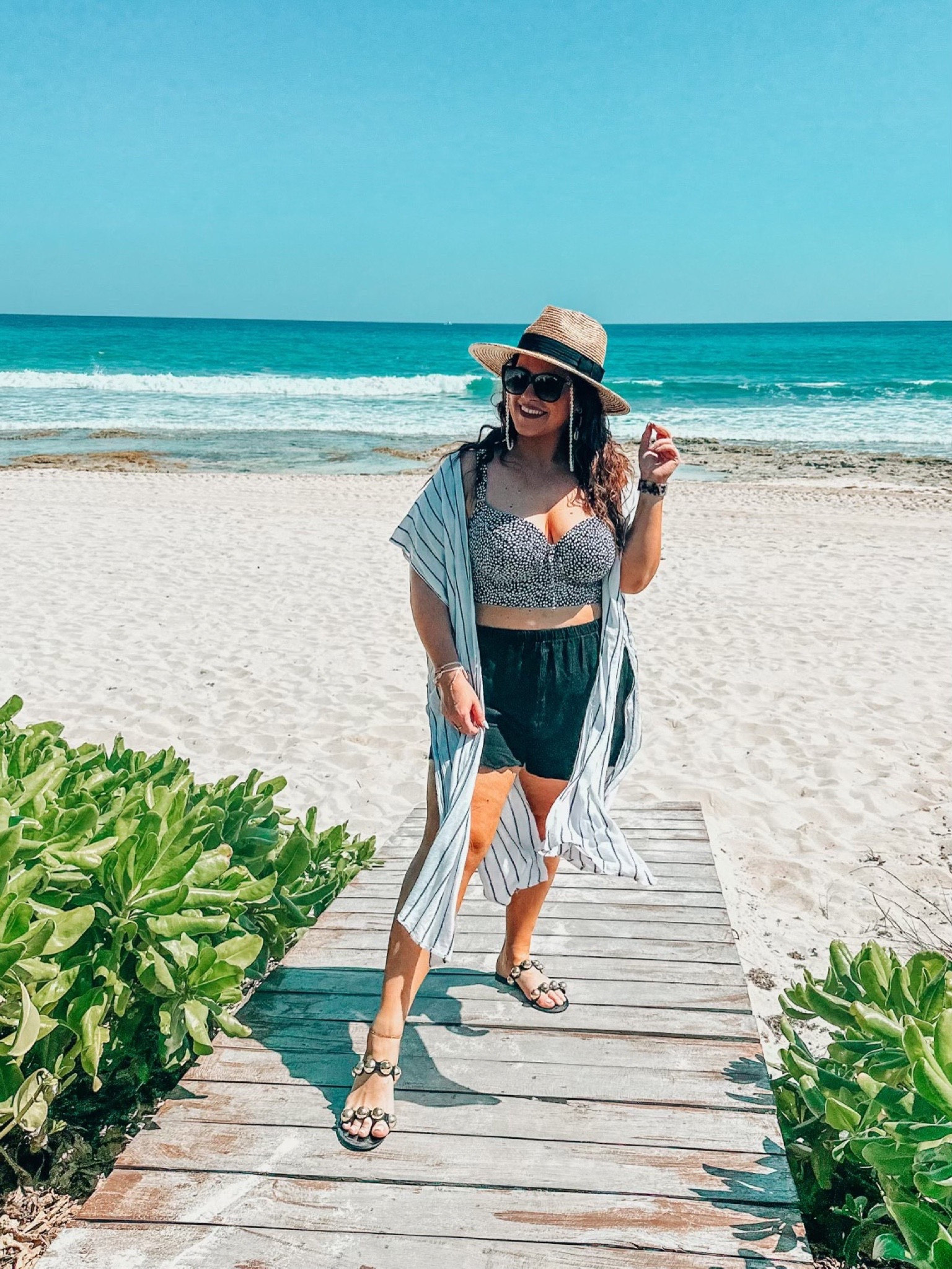 Spring Break Outfit - Beach Vacation - Cover Up - Swimwear - Hat - Sunglasses - Bikini - Sandals - Shorts - Midsize

#LTKtravel #LTKstyletip #LTKswim