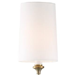 Sylvan 2-Light Vibrant Gold Sconce | The Home Depot
