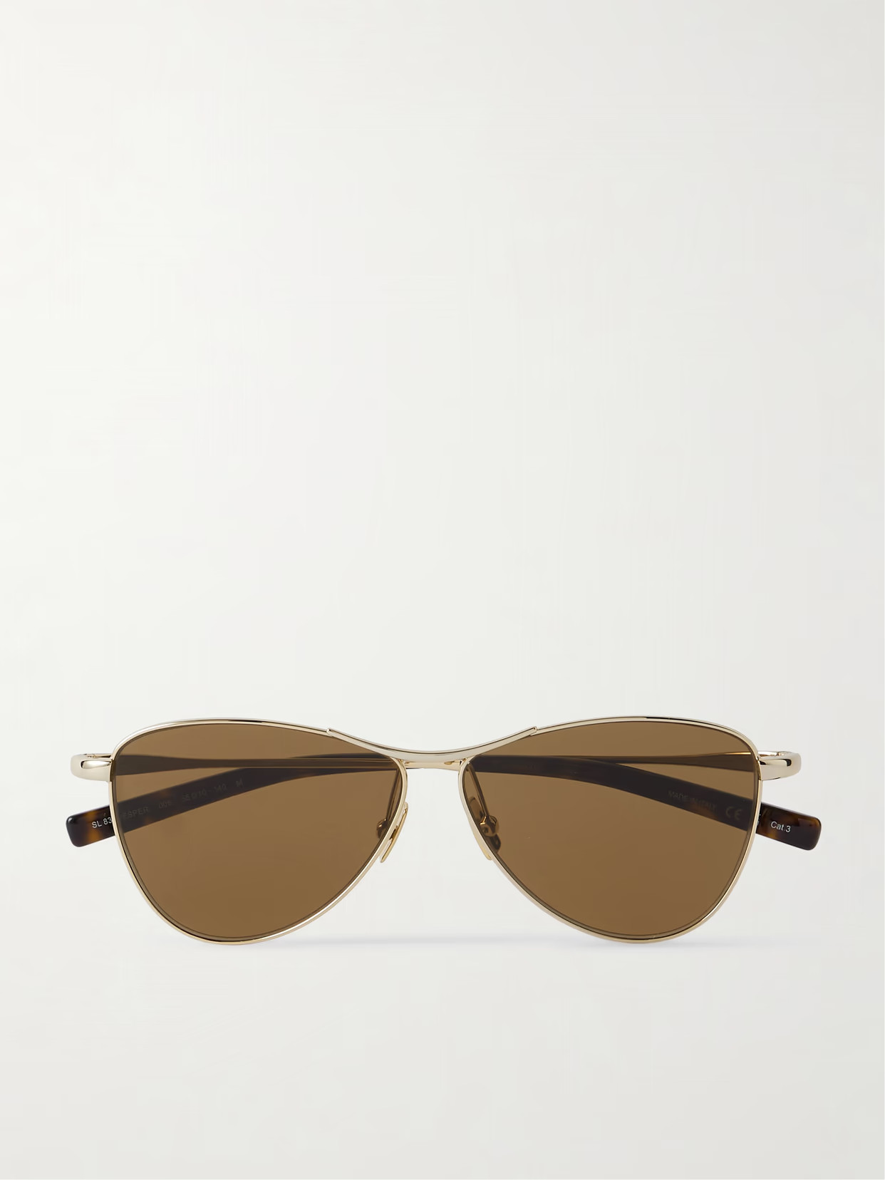 SAINT LAURENT EYEWEAR - Vesper Small Aviator-style Gold-tone Sunglasses - One size | NET-A-PORTER APAC