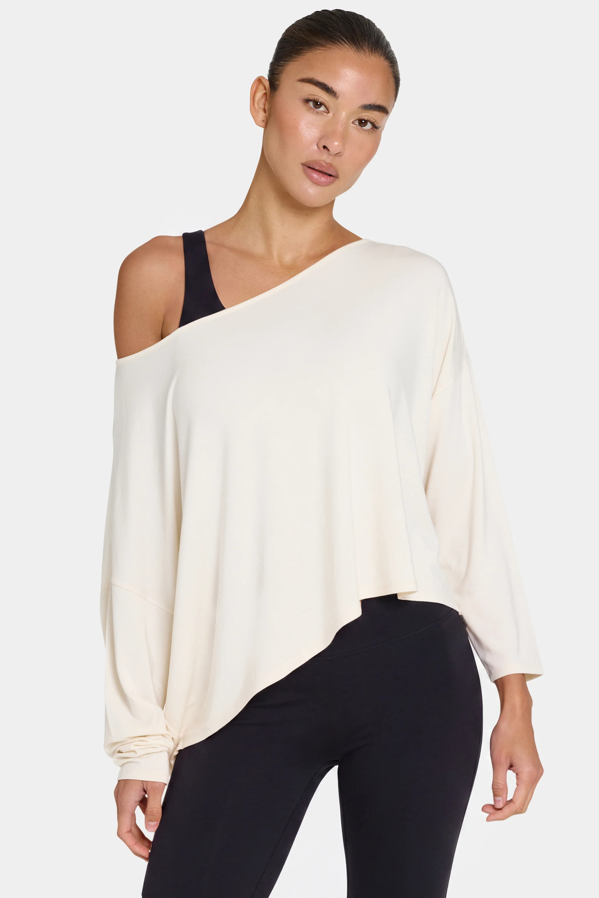 ButterCloud\u2122 Slouchy Off-Shoulder Top in Coconut | Bo+Tee | Oh Polly