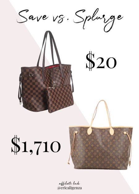Save vs splurge! Walmart checkered tote bag on sale for $20 vs. Louis Vuitton tote for $1,710

Designer look for less // designer inspired bag // checkered purse 

#LTKStyleTip #LTKSaleAlert #LTKItBag
