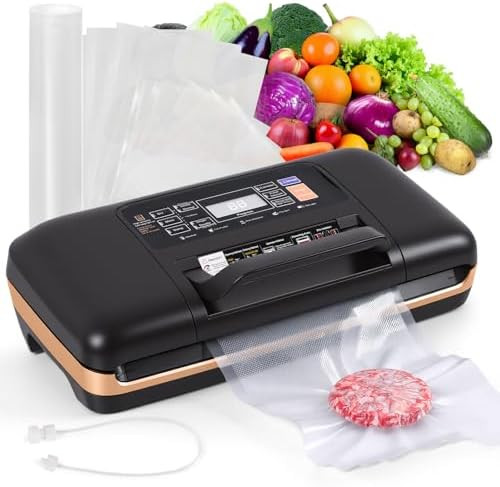 Food Vacuum Sealer Machine, Cutter, Dry & Moist Modes, Double Seal | One-Touch Food Vacuum Sealer... | Amazon (US)