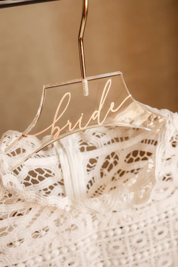 Personalized Wedding Gown and Bridesmaids Dress Hanger Shower - Etsy | Etsy (US)