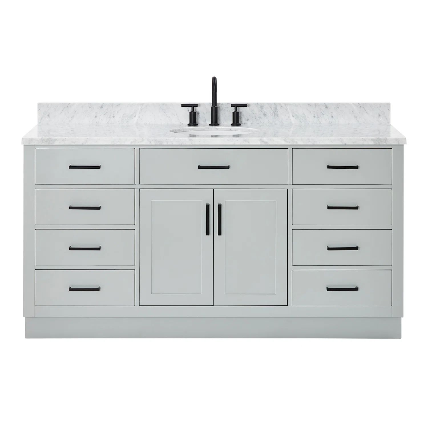 Hokku Designs Kaydon 67'' Single Bathroom Vanity with Marble Top | Wayfair | Wayfair North America