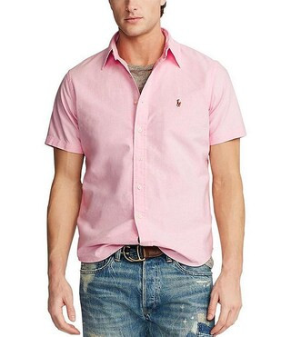 Solid Oxford Short Sleeve Woven Shirt | Dillard's