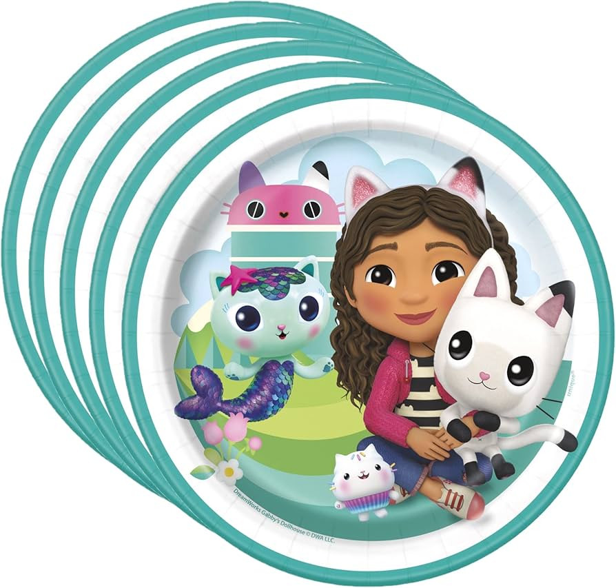 Unique Gabby 7 Inch Dessert Paper Party Plates - Serves 24 | Amazon (US)