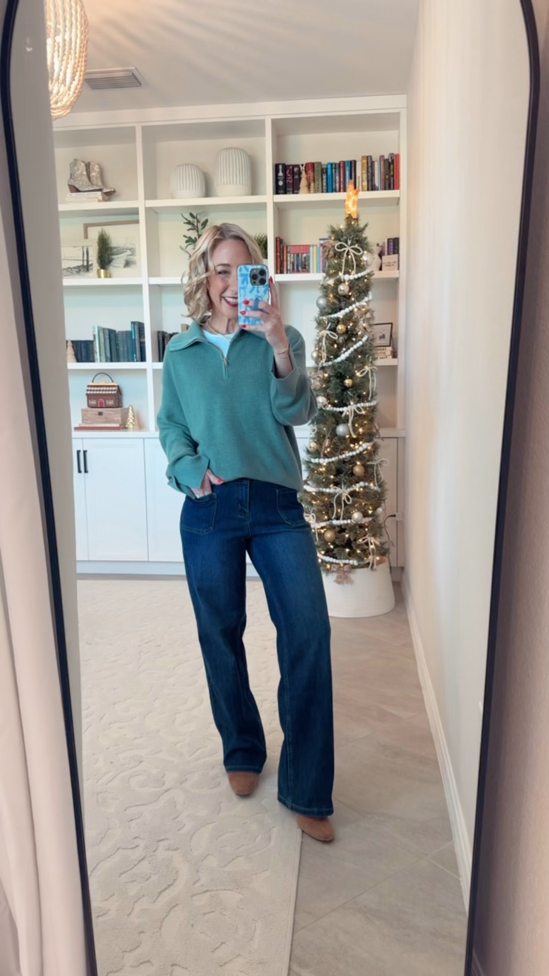 Amazon - sweaters to take you from winter to spring 1. Quarter Zip Pullover Sweater - size small. 6 colors. 2. Adjustable Waist High Waisted Wide Leg Jeans - size small. 5 washes (mine is the Dark Blue). * Ankle boots - tts.

#LTKFindsUnder50#LTKSeasonal#LTKOver40 

 