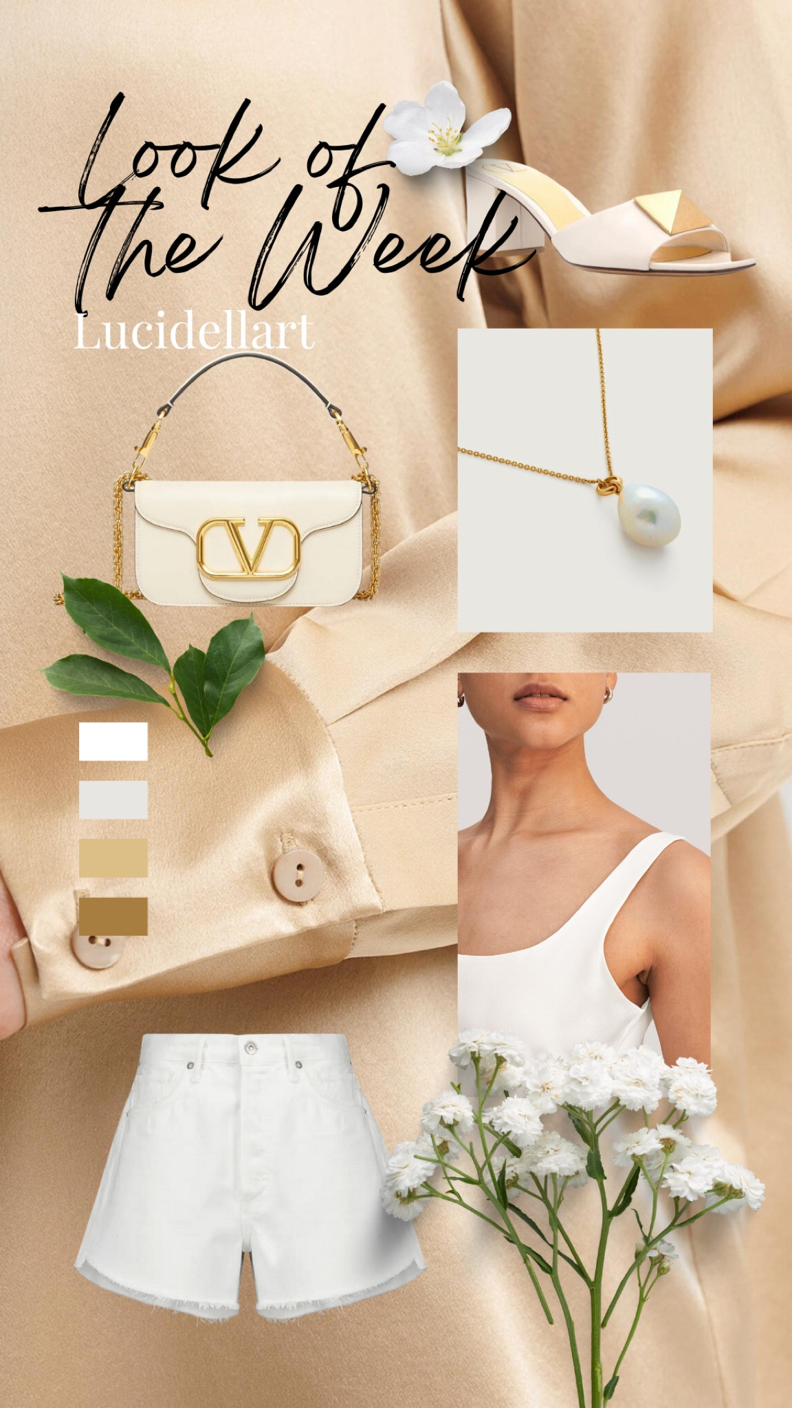 Summer outfit, Summer shirt, look per l’estate outfit sera night out aperitivo sulla spiaggia camicia di seta, top seta, Valentino bag, pearl and sandals 

#LTKSeasonal #LTKeurope #LTKitbag
