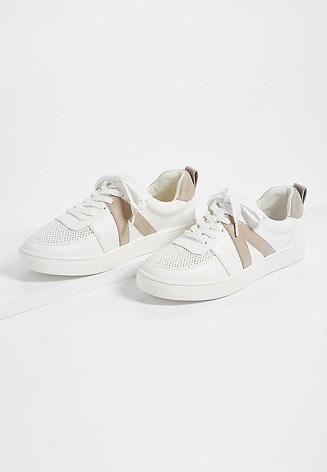 Shelby White Lace Up Sneaker | Maurices