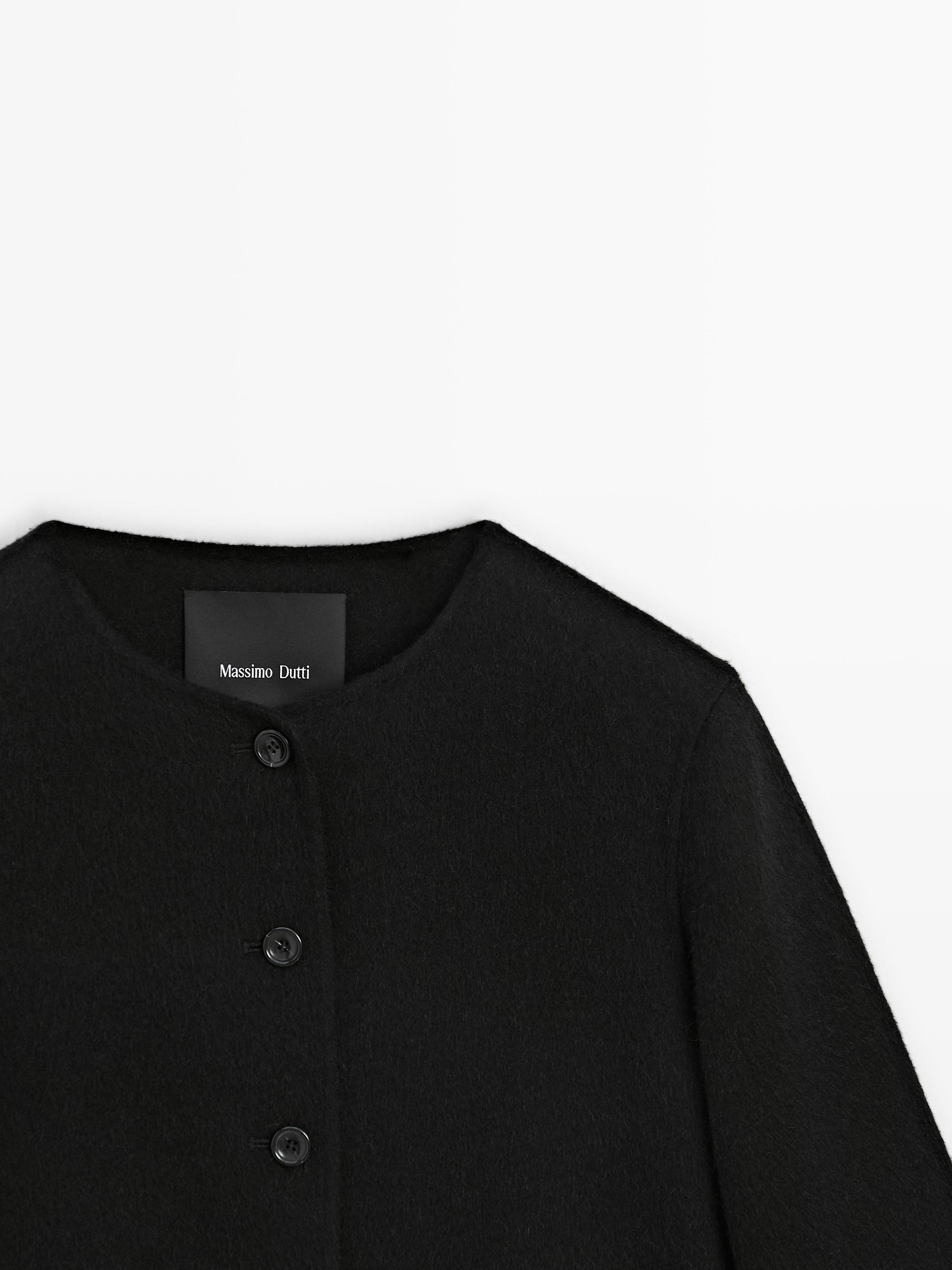 Short wool blend jacket | Massimo Dutti US