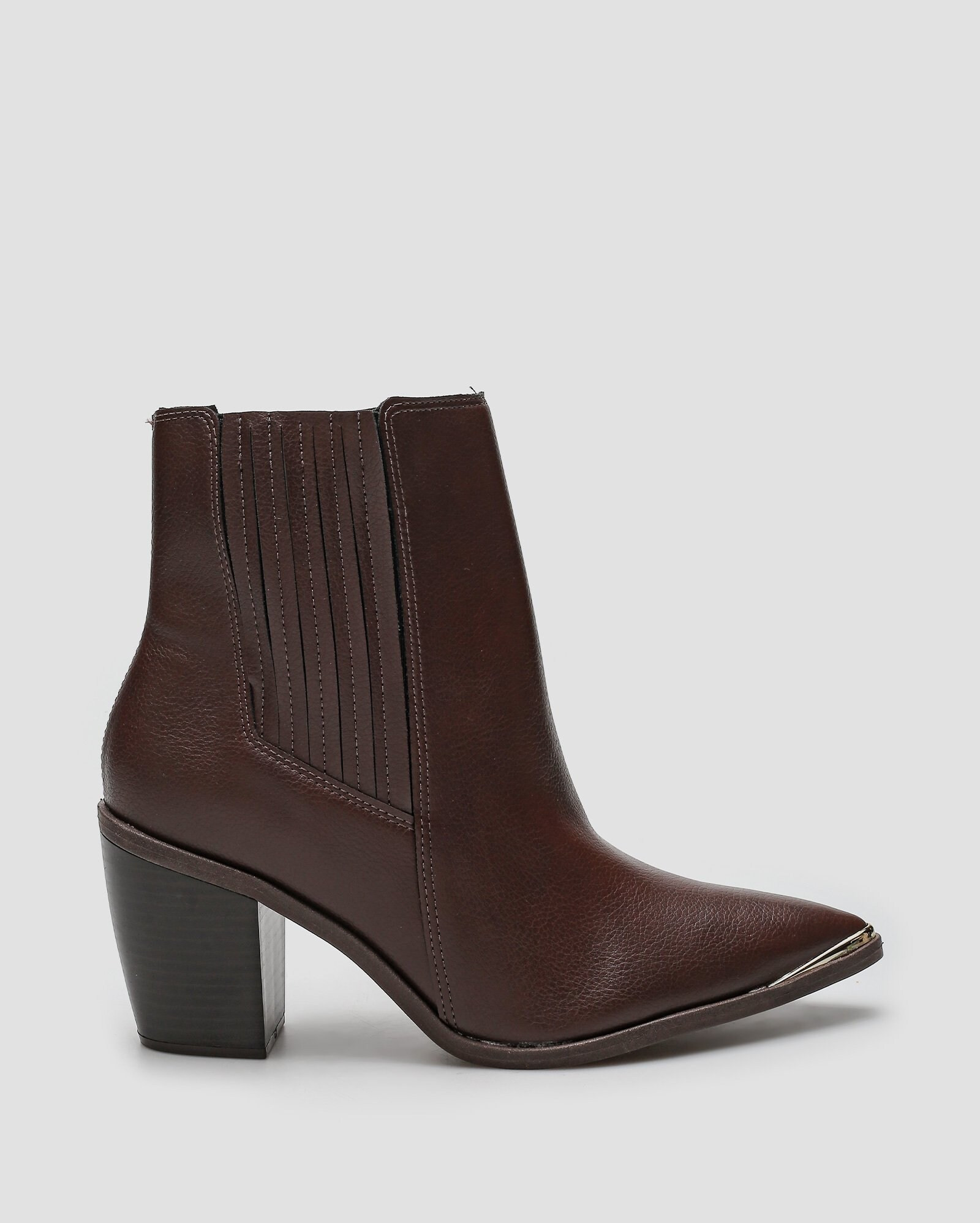 Bota feminina western com recortes elástico marrom | Vizzano | Riachuelo (BR)