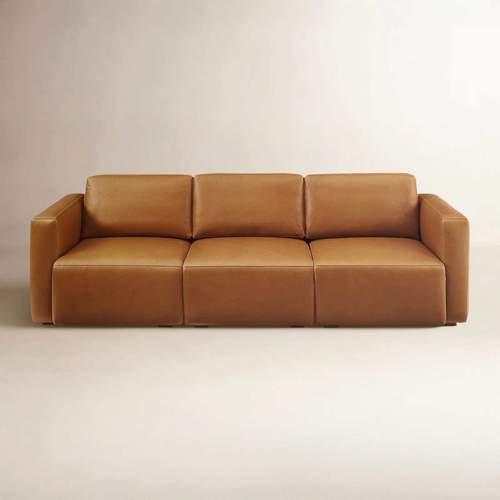 Aleksandra 91" 3 - Piece Genuine Leather Modular Sofa | Joss & Main
