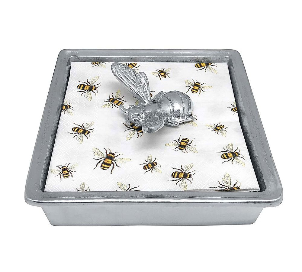 Honey Bee Recycled Aluminum Napkin Holder with Napkins | Pottery Barn (US)