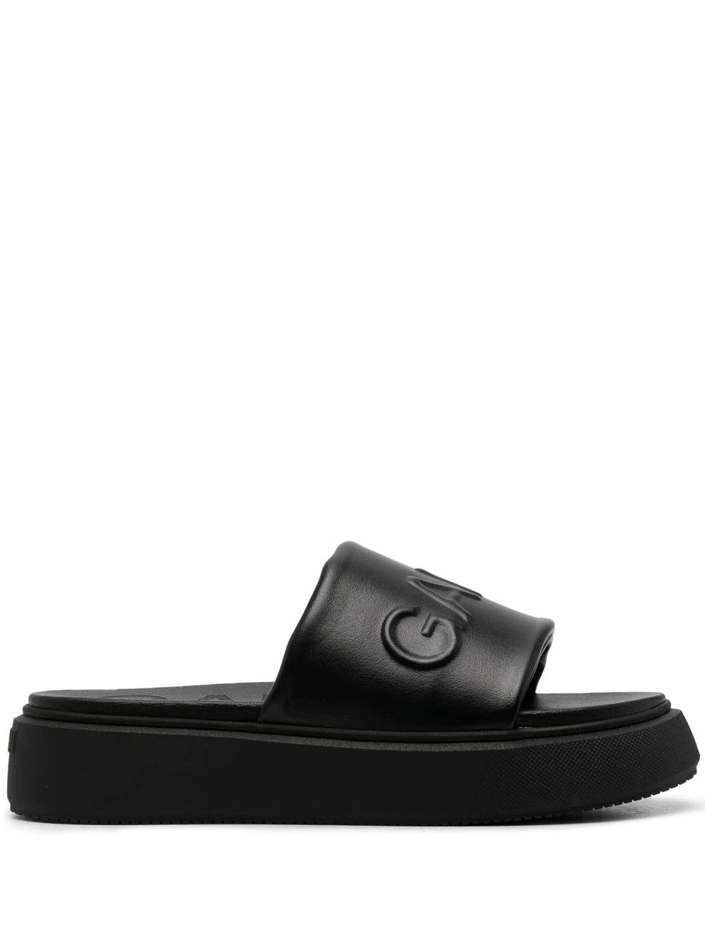 GANNI logo-embossed Slide Sandals - Farfetch | Farfetch Global