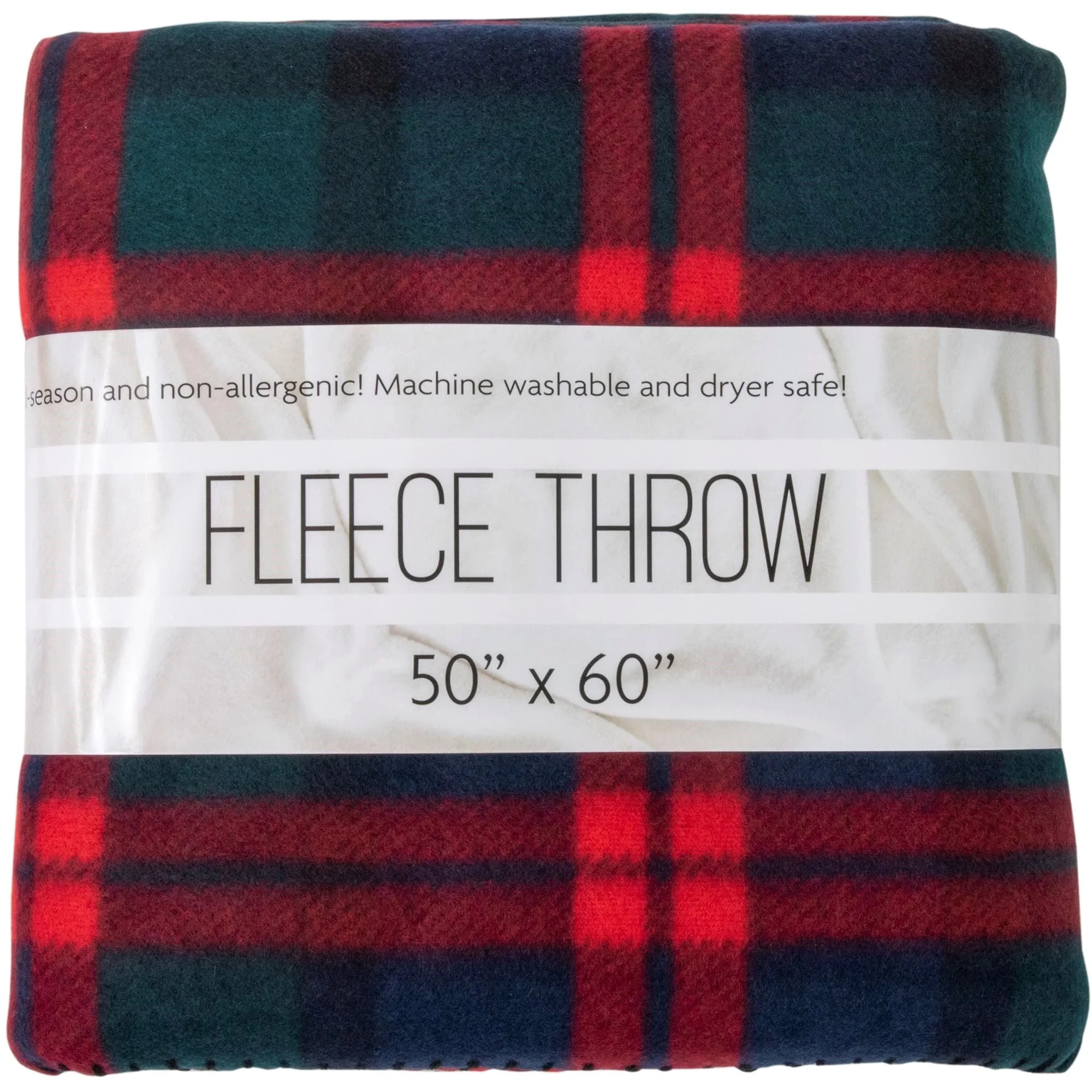 Single Plaid Color 60"L x 50"W Fleece Throw Blanket for Fall, Winter, Spring, Summer, Men, Women,... | Walmart (US)