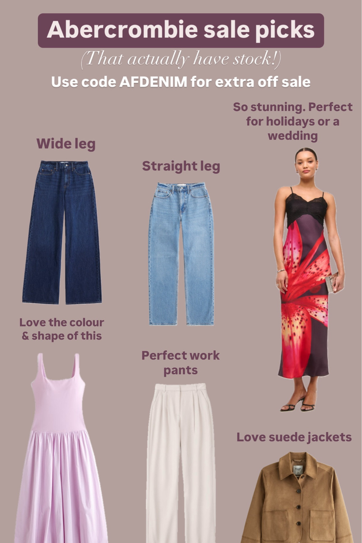 Abercrombie sale picks that actually have stock! Use code AFDENIM for extra discount. You must be a member to get the sale price (free to sign up and takes 2mins). I always wear size S or 26R in Abercrombie 

#LTKworkwear #LTKspring #LTKwedding