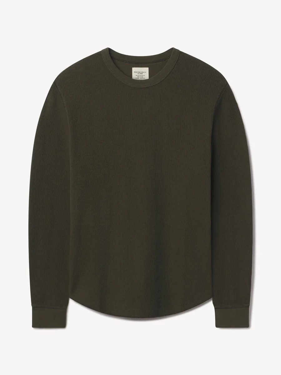 Carob Brown Vintage Thermal Surplus Tee - Buck Mason- Modern American Classics | Buck Mason