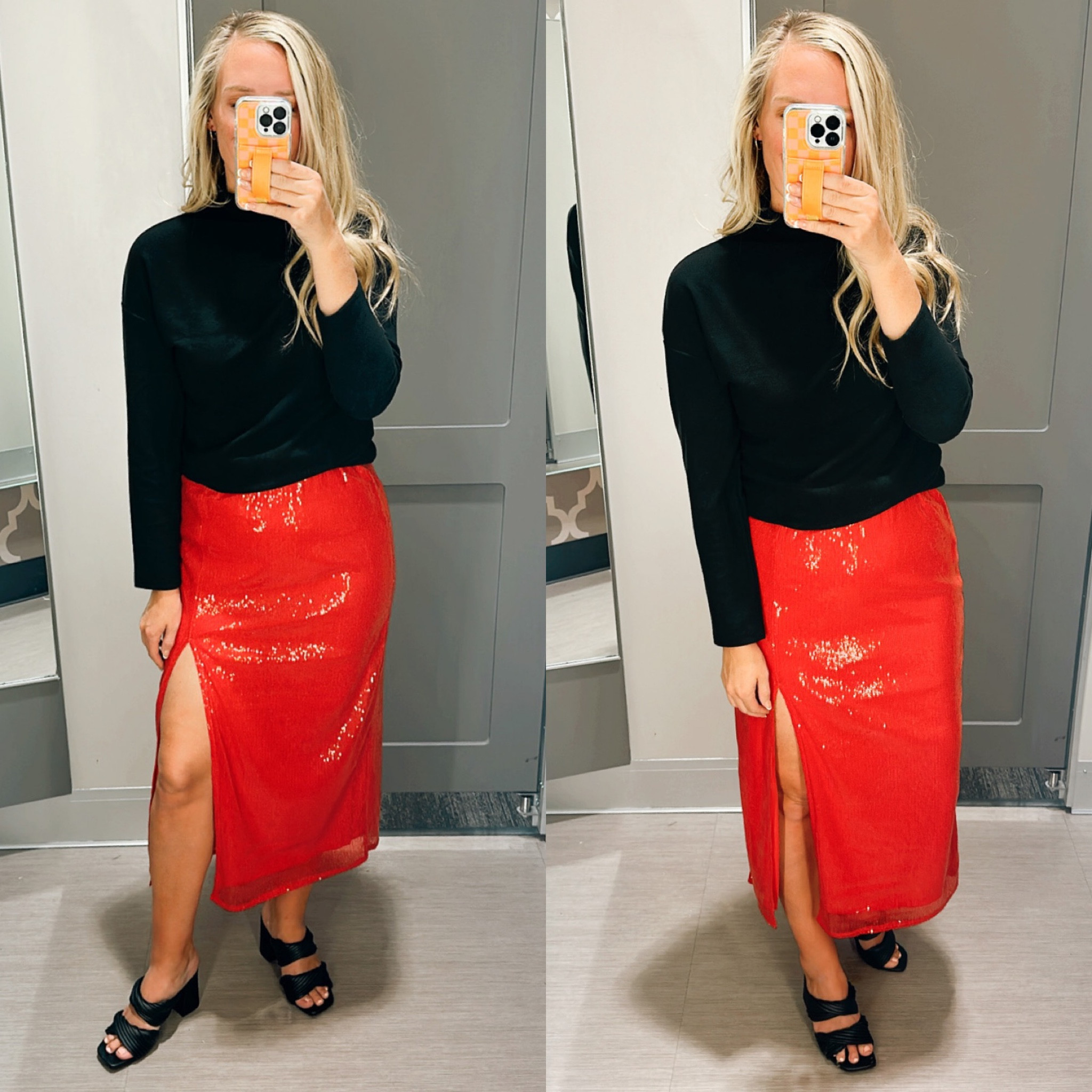 Target red 2025 midi skirt