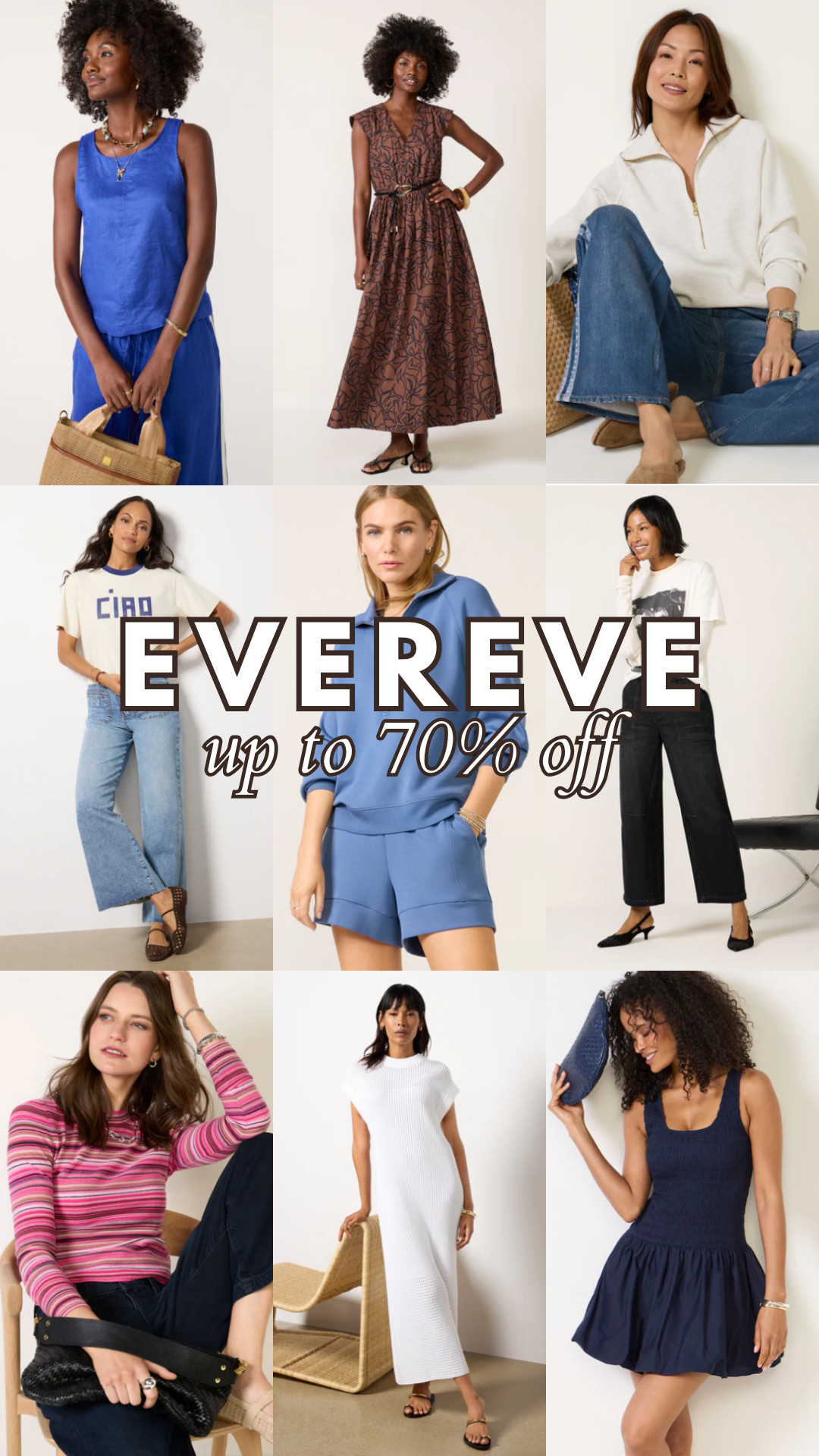 Evereve up to 70% off.

summer outfit, casual chic, everyday style, vacation outfit, denim outfit, resort wear, lounge set, effortless style, weekend outfit 

 #LTKOver40 #LTKSaleAlert