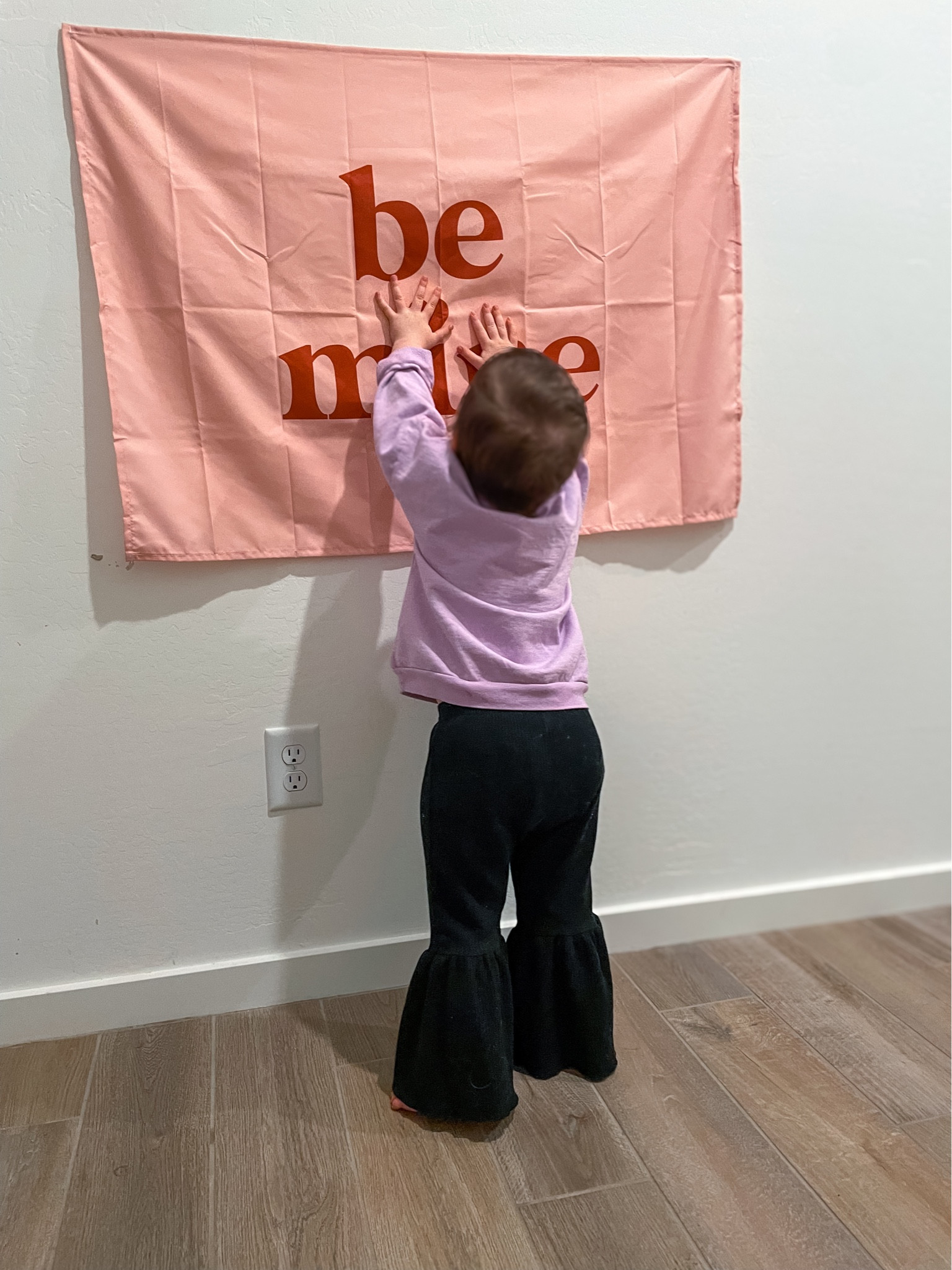 Be mine, be my baby. ✨🫶🏼

#BeMine #Banners #ToddlerFashion #Flare #HeartDay #Pink #HunnyPrints 

#LTKfindsunder50 #LTKkids #LTKhome