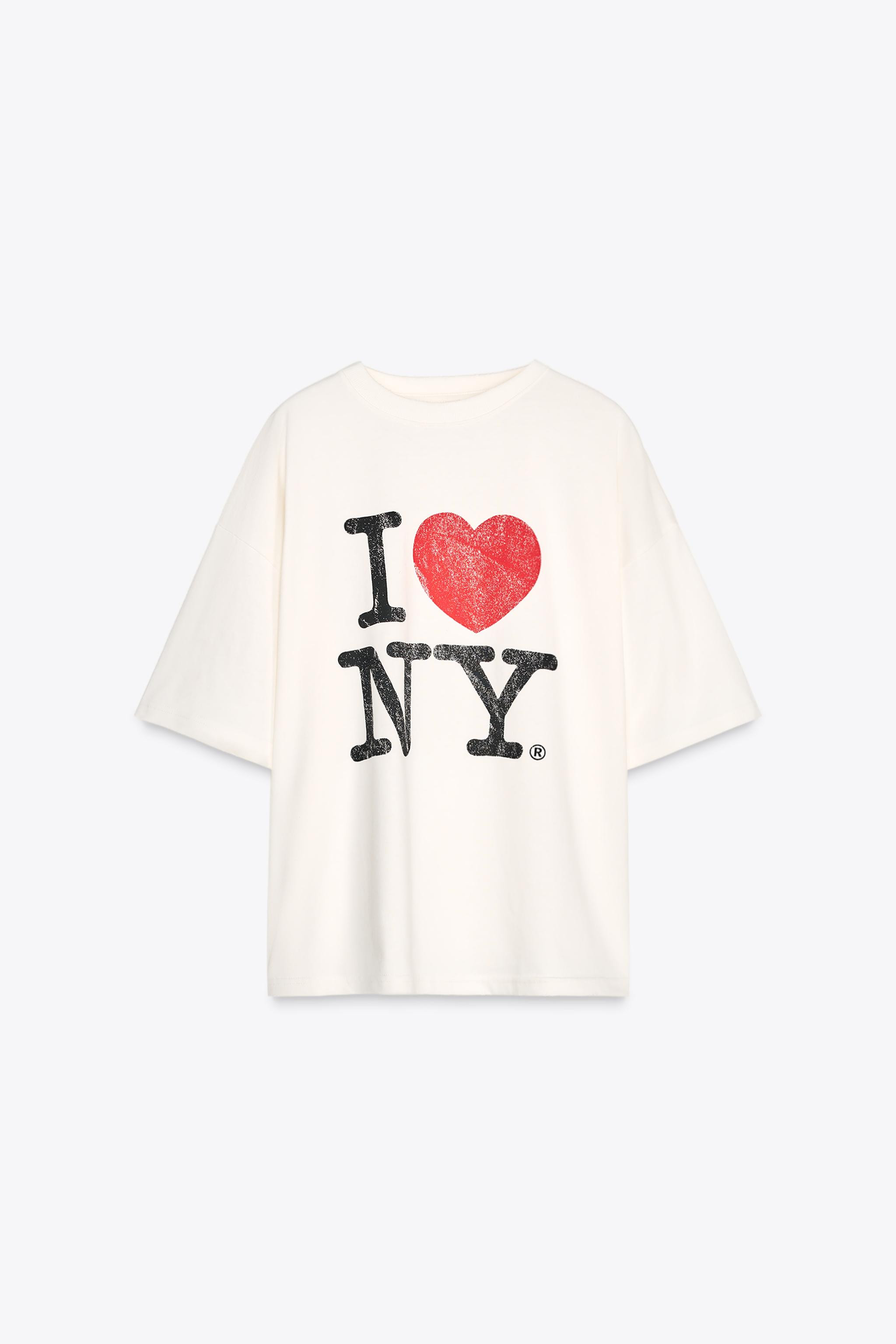 NY® WASHED EFFECT T-SHIRT | Zara US