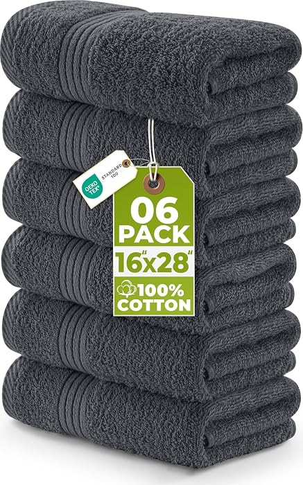 Utopia Towels 6 Piece Premium Hand Towels Set, 16 by 28 inches, 100% Ring Spun Cotton, Lightweigh... | Amazon (US)
